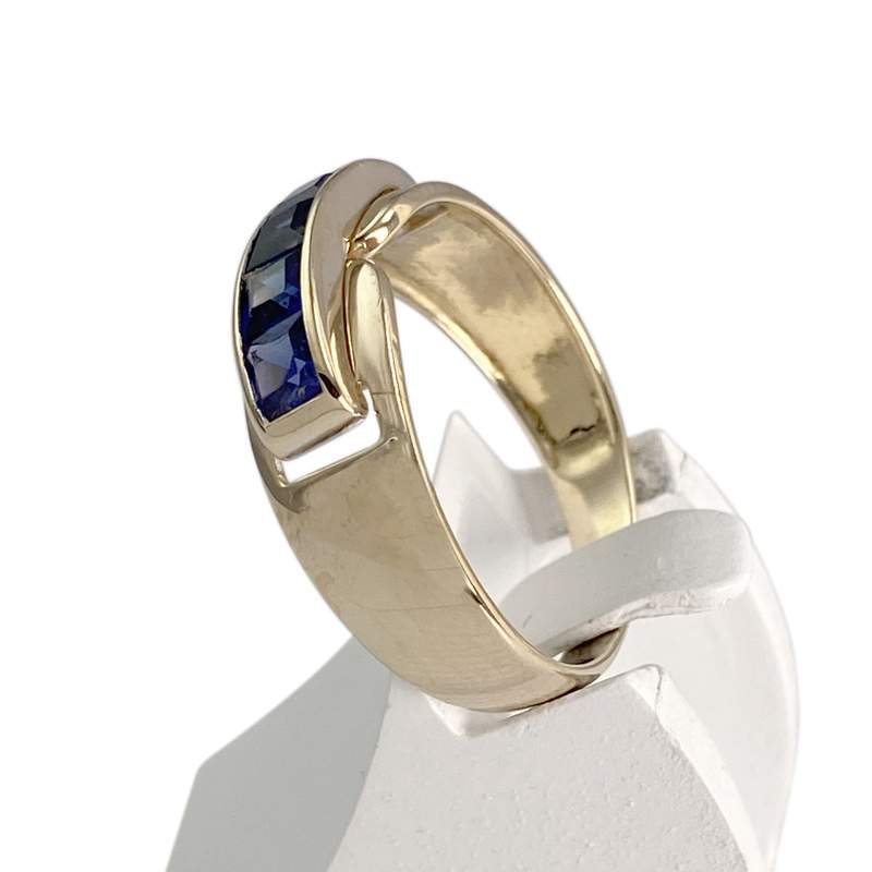 Bague d'occasion or 375 jaune saphir - vue 2