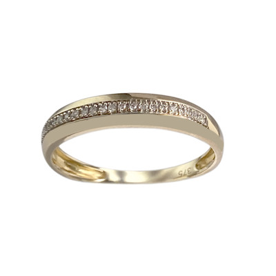 Bague d'occasion or 375 jaune diamant