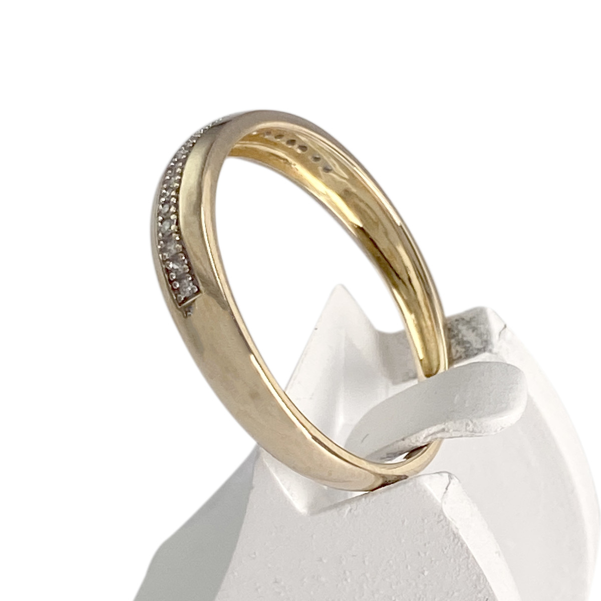 Bague d'occasion or 375 jaune diamant - vue 2