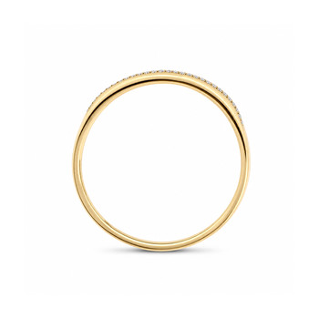 Second-hand gold ring 375 yellow diamond