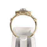 Bague d'occasion or 750 2 tons saphir saphirs diamants - vue 3