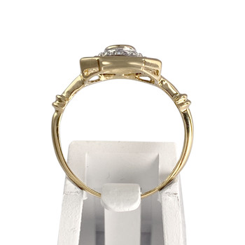 Bague d'occasion or 750 2 tons saphir saphirs diamants