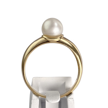 Bague d'occasion or 750 jaune perle de culture