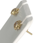 Boucles d'oreilles d'occasion or 750 jaune étoile zirconias - vue 2