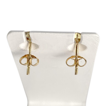 Boucles d'oreilles d'occasion or 750 jaune étoile zirconias