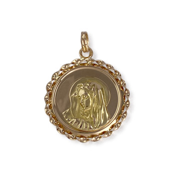 Médaille vierge d'occasion or 750 jaune