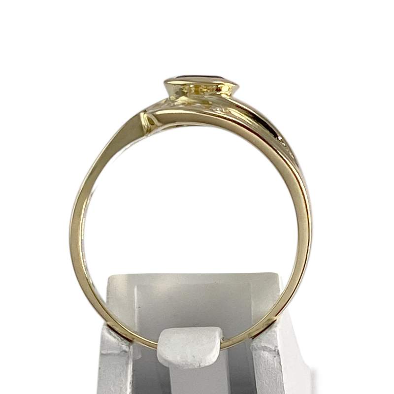 Bague d'occasion or 750 jaunezirconias saphir - vue 3