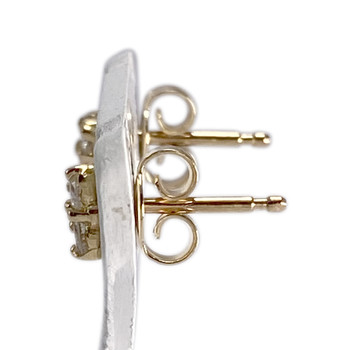 Boucles d'oreilles d'occasion or 750 jaune diamants