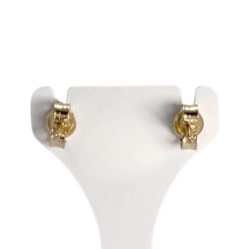 Boucles d'oreilles d'occasion or 750 jaune diamants