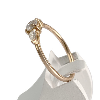 Bague d'occasion or 750 rose diamants
