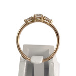 Bague d'occasion or 750 rose diamants - vue 3