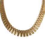 Collier d'occasion en or jaune 750, maille fantaisie, 42 cm - vue 1