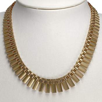 Collier d'occasion en or jaune 750, maille fantaisie, 42 cm