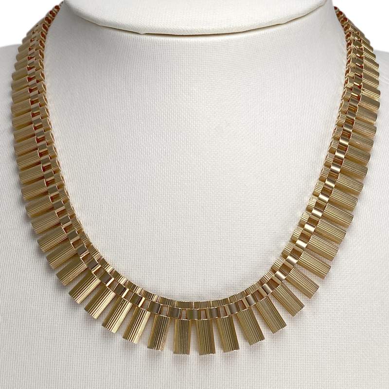 Collier d'occasion or 750 jaune maille fantaisie - vue 2