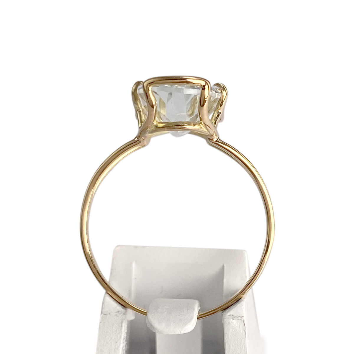 Bague d'occasion or 750 jaune aigue marine - vue 3