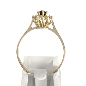 Bague d'occasion or 585 jaune saphirs synthétiques et saphir