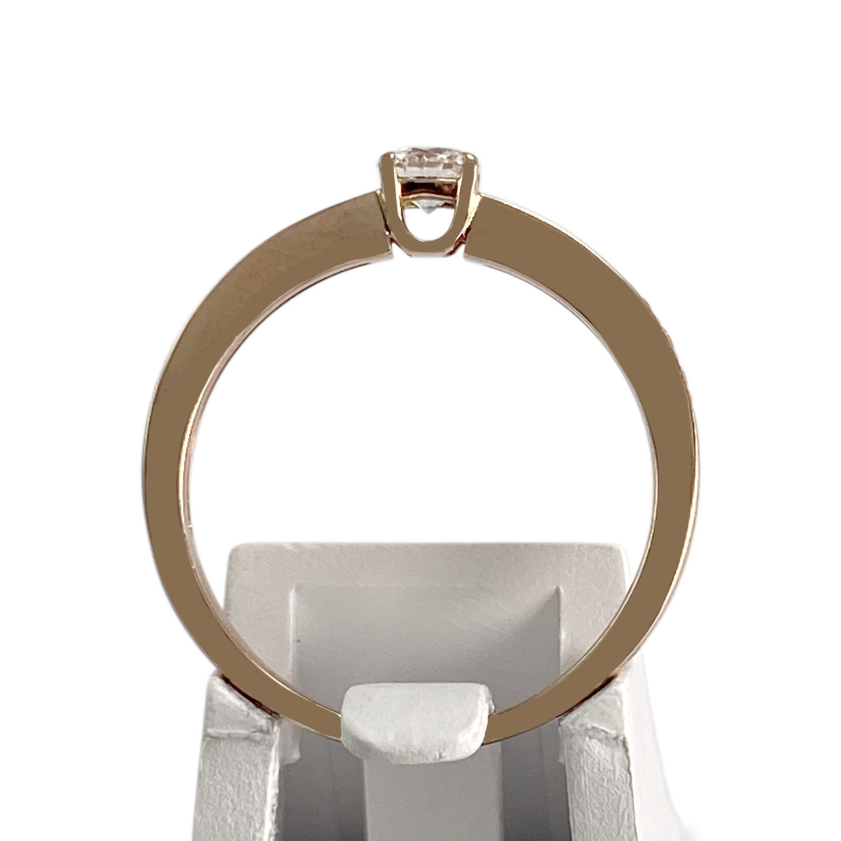 Bague d'occasion or 750 rose diamants - vue 3