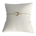Bracelet d'occasion or 750 jaune coeur  diamant - vue 1