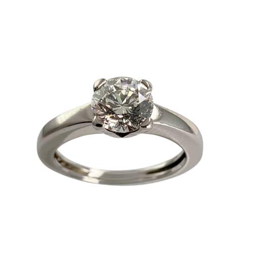 Solitaire d'occasion or 750 blanc diamant