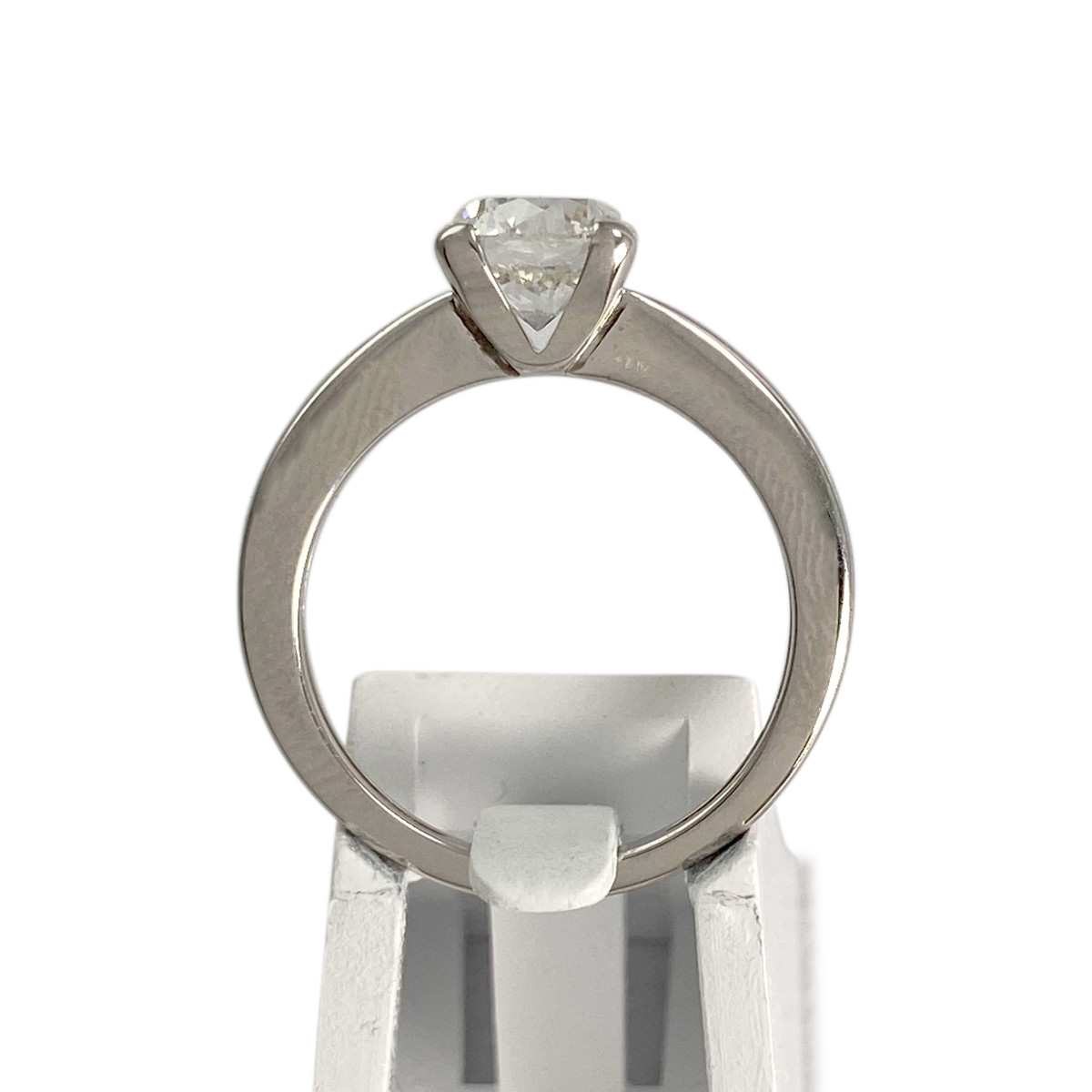 Solitaire d'occasion or 750 blanc diamant - vue 3