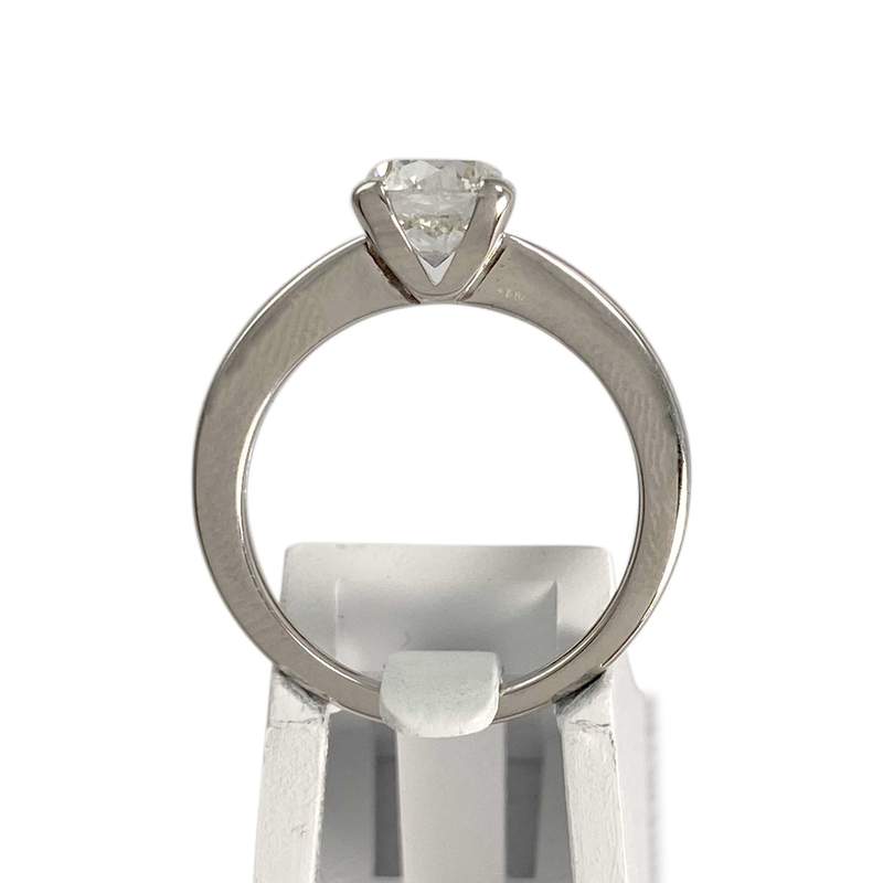 Solitaire d'occasion or 750 blanc diamant - vue 3