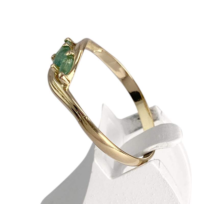 Bague d'occasion or 750 jaune émeraudes - vue 2