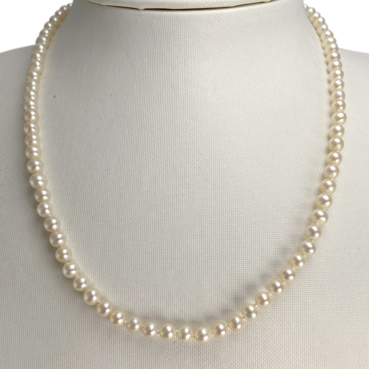 Collier d'occasion or 750 jaune perles de culture - vue 2