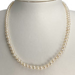 Collier d'occasion or 750 jaune perles de culture - vue 2