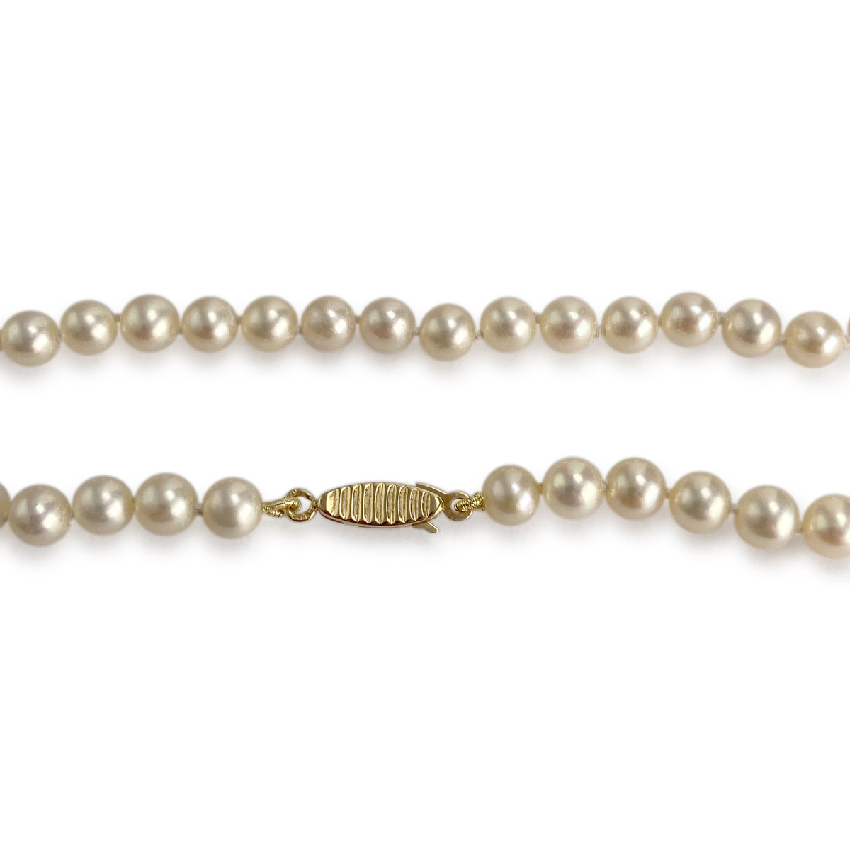 Collier d'occasion or 750 jaune perles de culture - vue 3