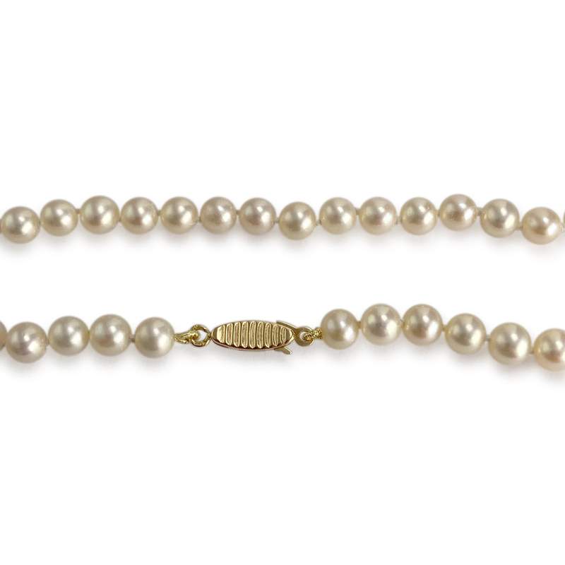 Collier d'occasion or 750 jaune perles de culture - vue 3