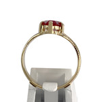 Bague d'occasion or 750 jaune rubis synthetique - vue 3