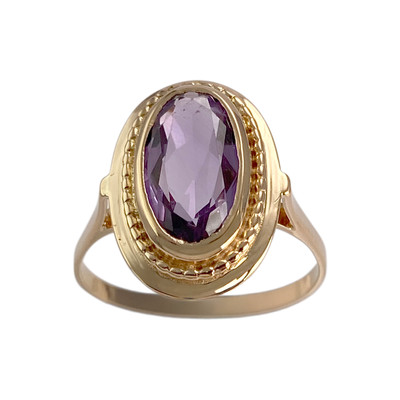 Bague d'occasion or 750 jaune amethyste