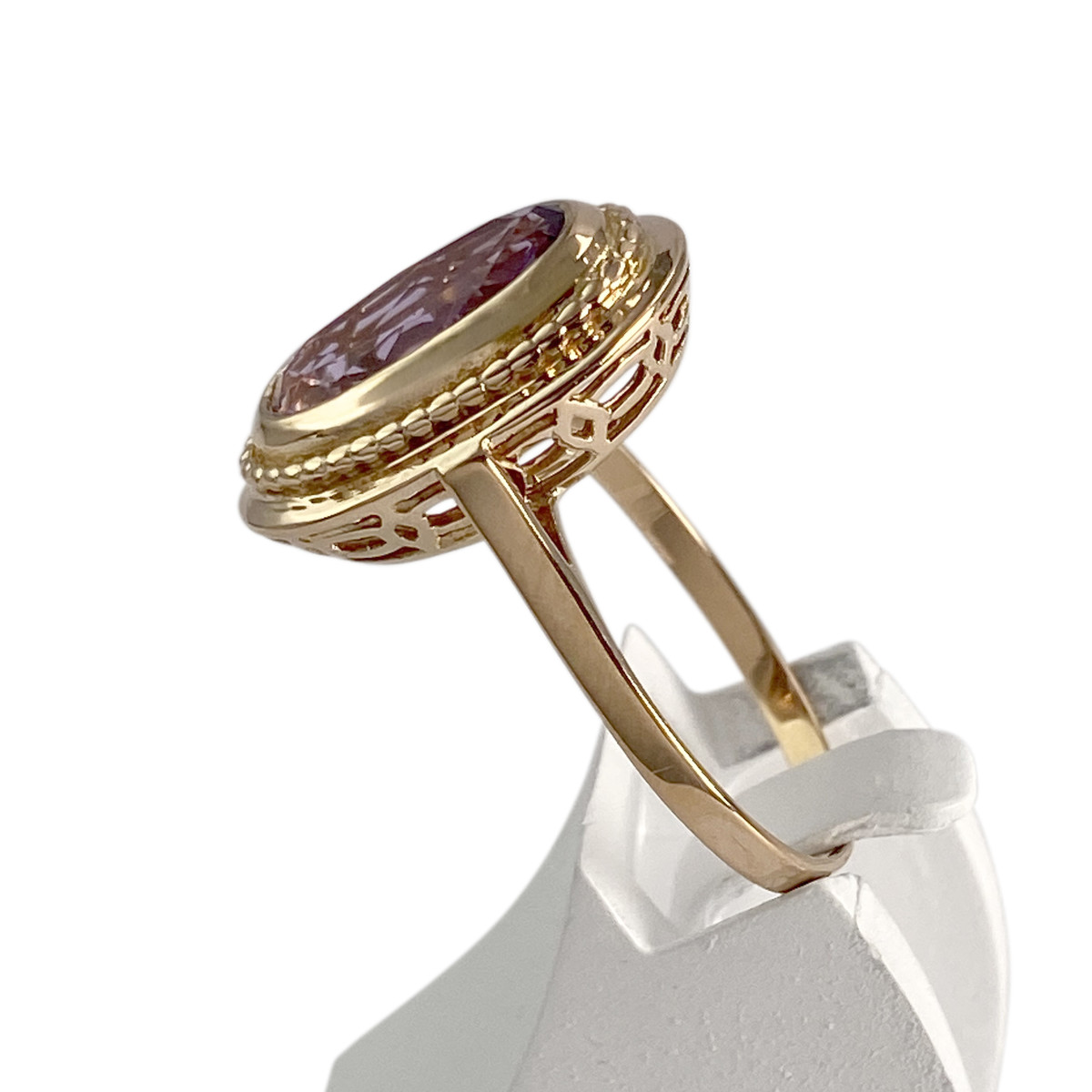 Bague d'occasion or 750 jaune amethyste - vue 2