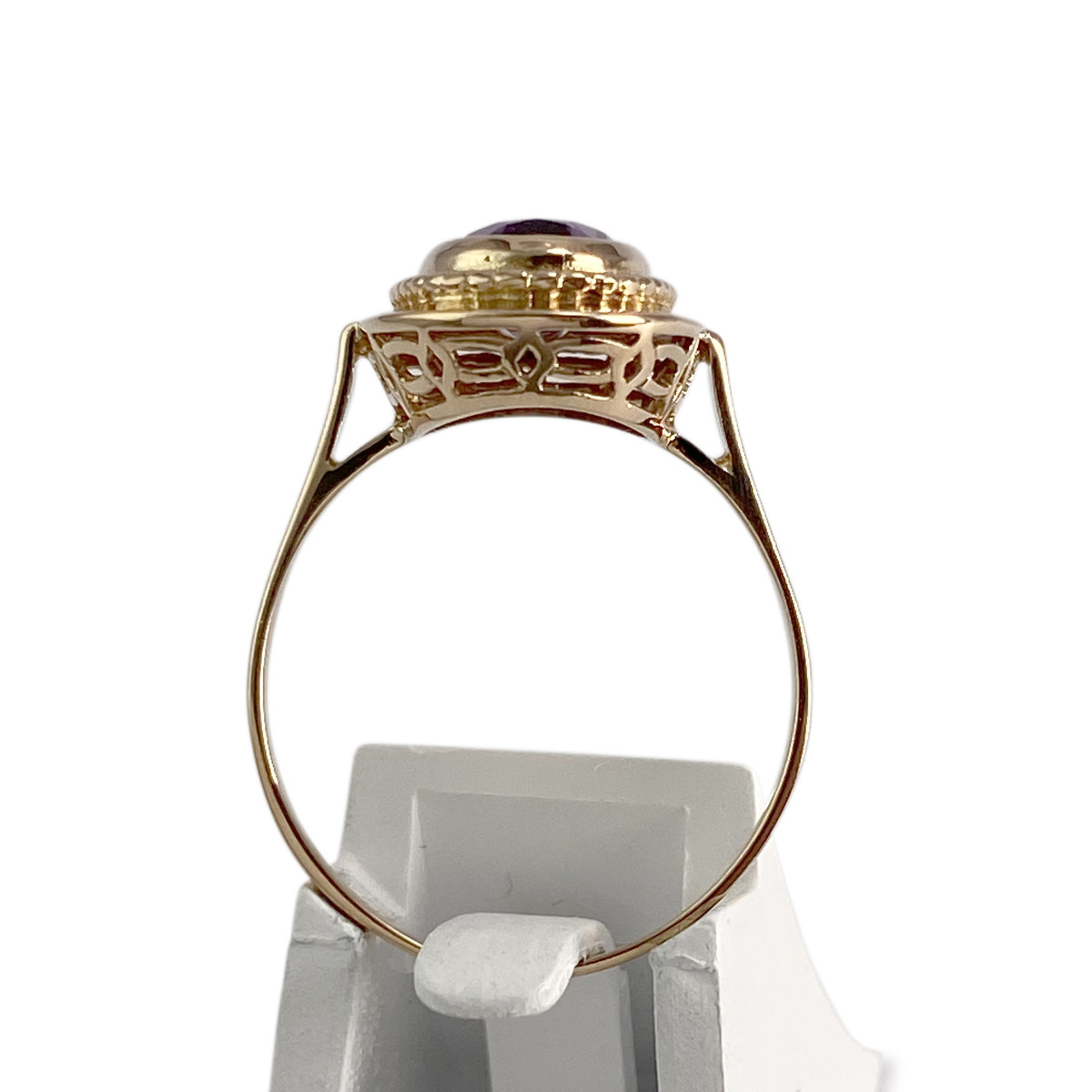 Bague d'occasion or 750 jaune amethyste - vue 3