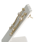 Boucles d'oreilles d'occasion or 750 jaune perle de culture - vue 2