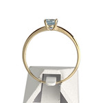 Bague d'occasion or 750 jaune zirconias et topaze bleue - vue 3