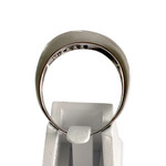 Bague d'occasion or 750 blanc diamants saphirs - vue 3