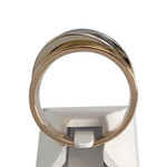 Bague d'occasion  or rose 750 et or rhodié diamants - vue 3