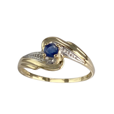 Bague d'occasion  or 750 2 tons saphir - vue 1