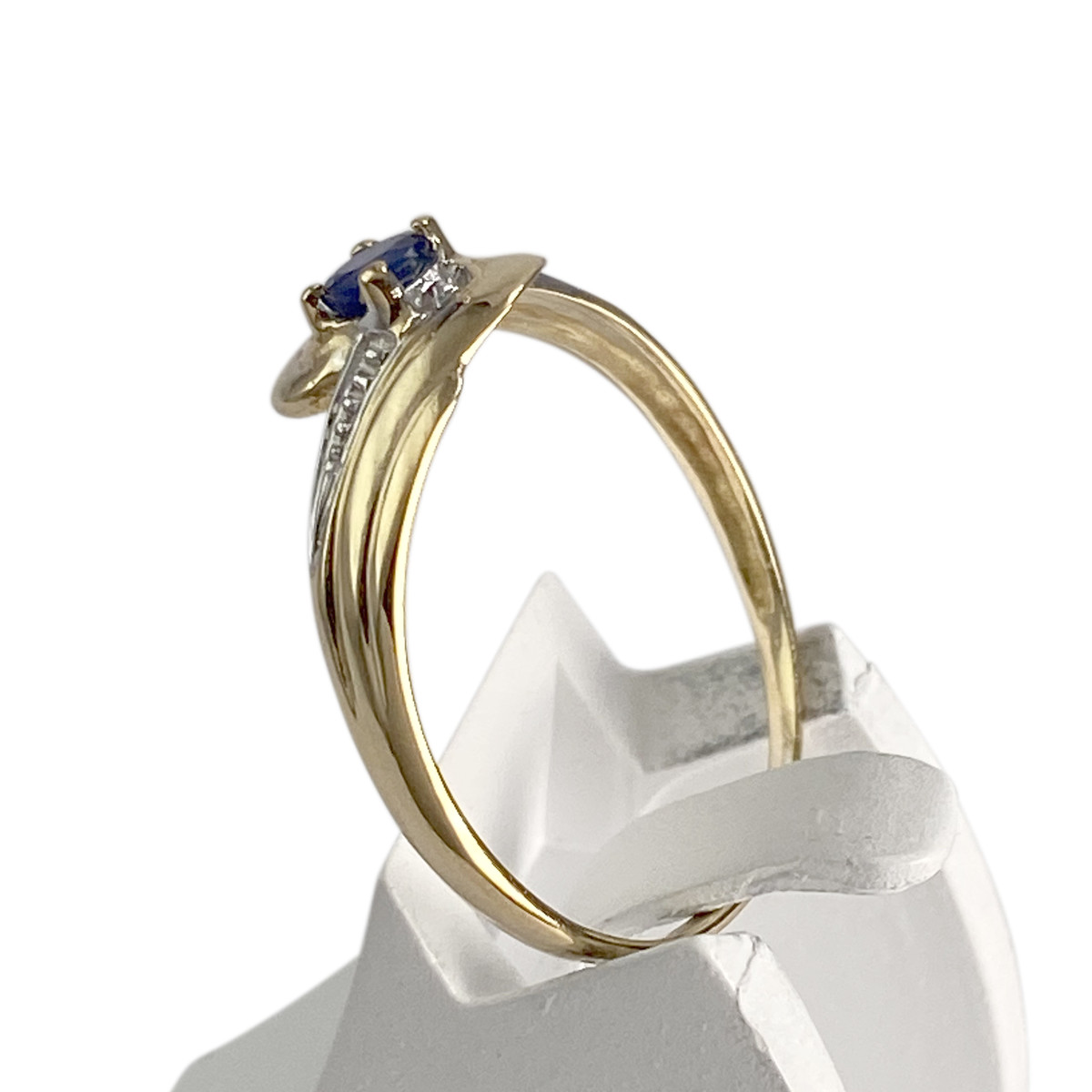 Bague d'occasion  or 750 2 tons saphir - vue 2