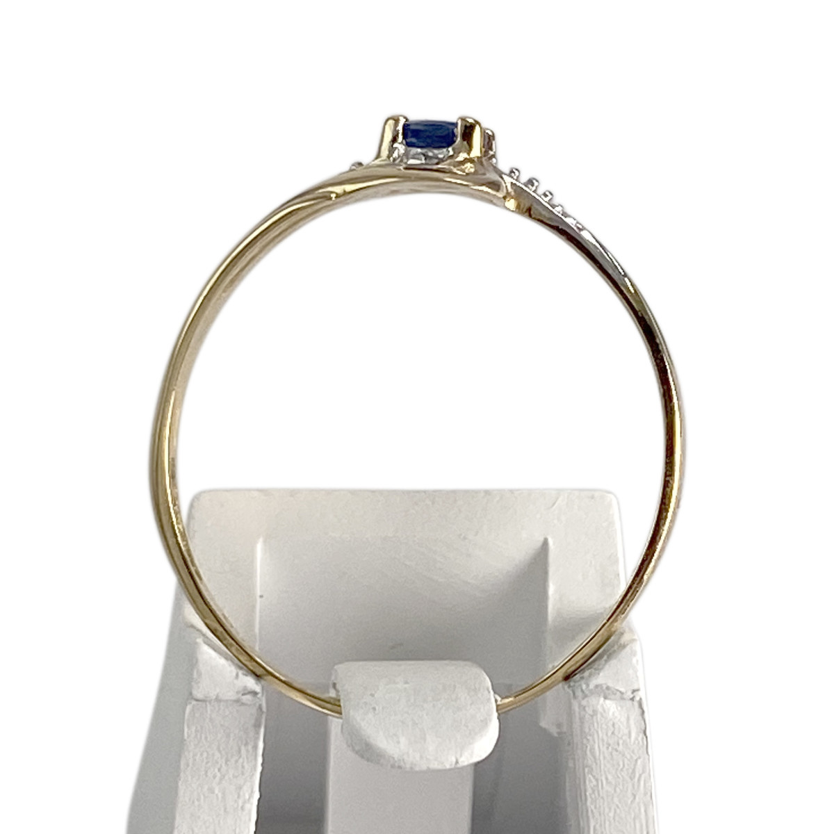 Bague d'occasion  or 750 2 tons saphir - vue 3