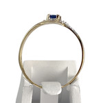 Bague d'occasion  or 750 2 tons saphir - vue 3