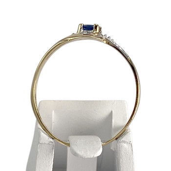 Bague d'occasion  or 750 2 tons saphir