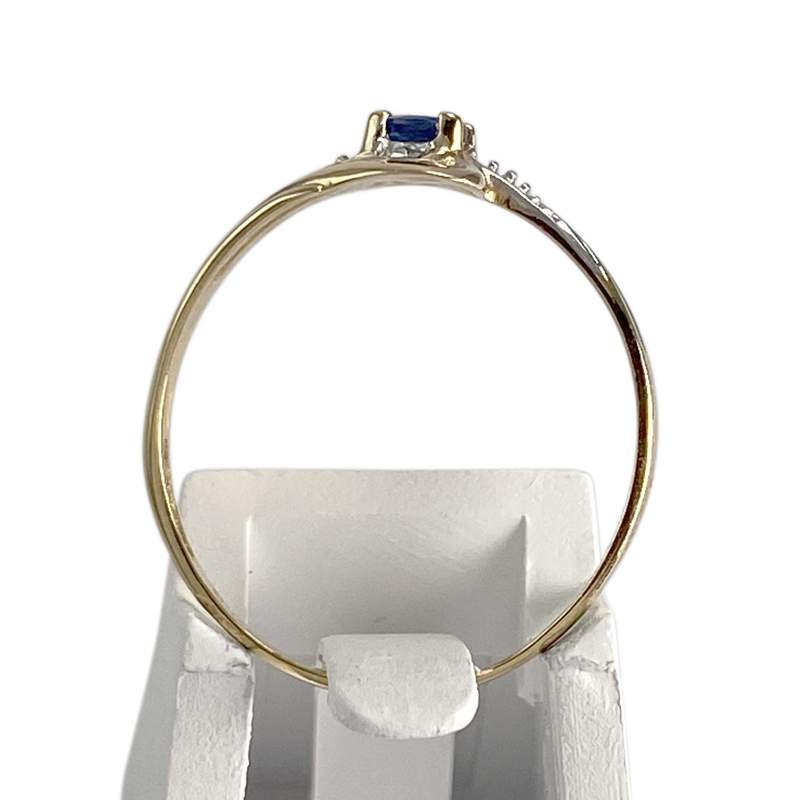 Bague d'occasion  or 750 2 tons saphir - vue 3
