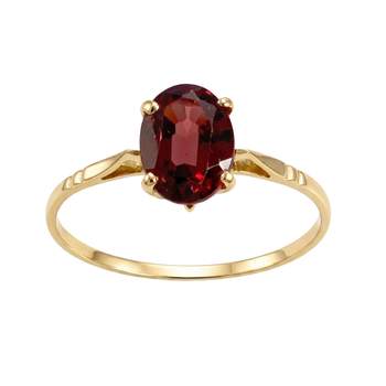 Tweedehands 750 gouden granaatring