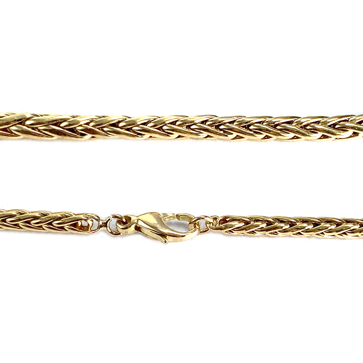 Collier d'occasion or 750 jaune maille palmier diamants et saphirs - vue 3