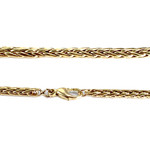 Collier d'occasion or 750 jaune maille palmier diamants et saphirs - vue 3