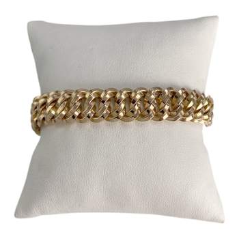Bracelet d'occasion or 750 jaune maille américaine 18cm