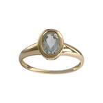 Bague d'occasion or 750 jaune aigue marine - vue 1