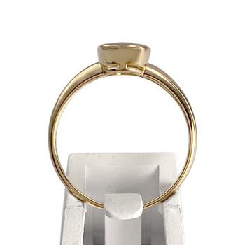 Tweedehands gouden 750 gele aquamarijn ring